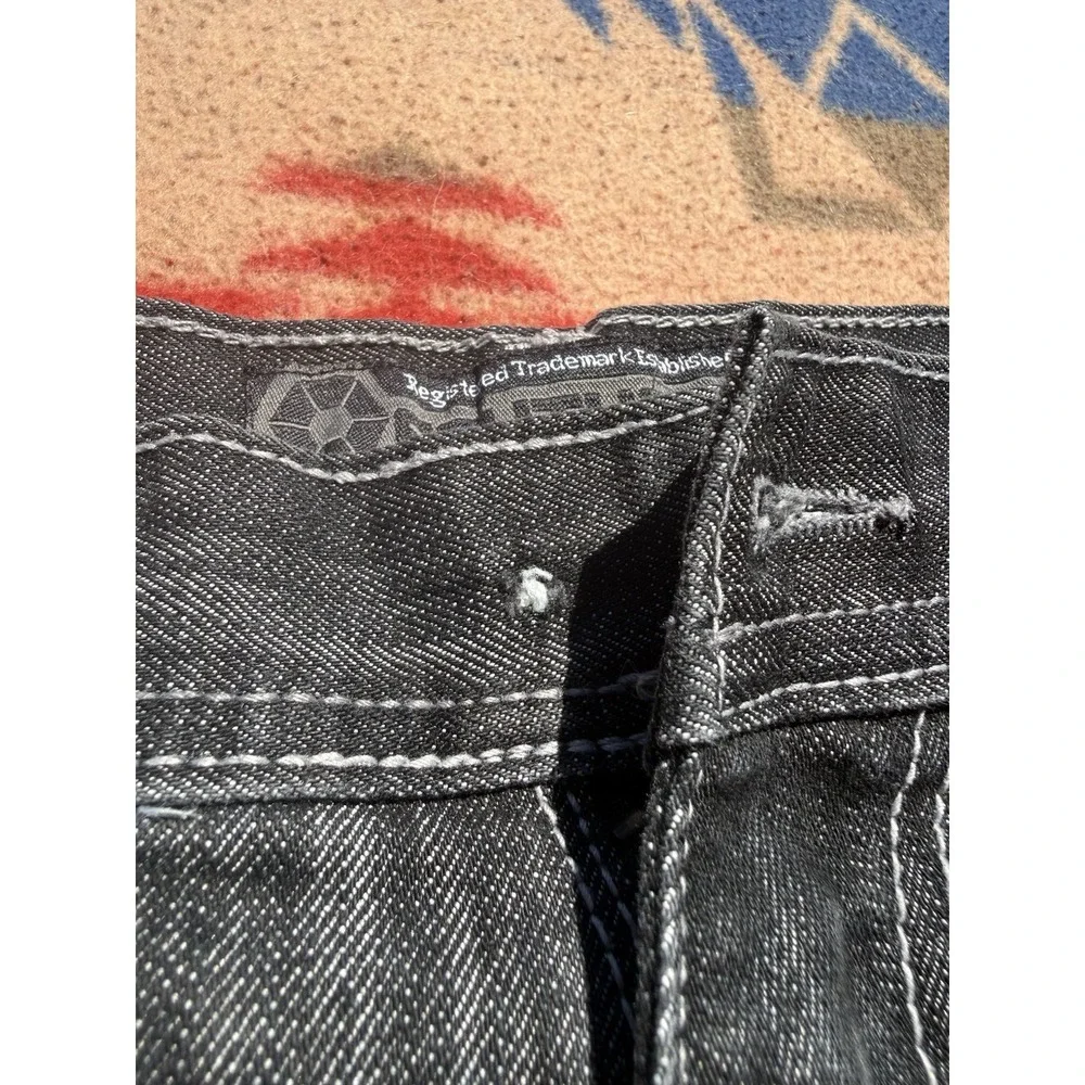 Y2K‎ Southpole 4180 Jeans Mens 38x31* Black Baggy Wide Hip Hop Skater Punk